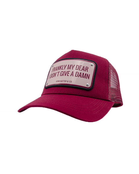 John Hatter & Co Gone with the Wind "Frankly My Dear I Dont Give A Damn" Red Adjustable Baseball Cap Hat
