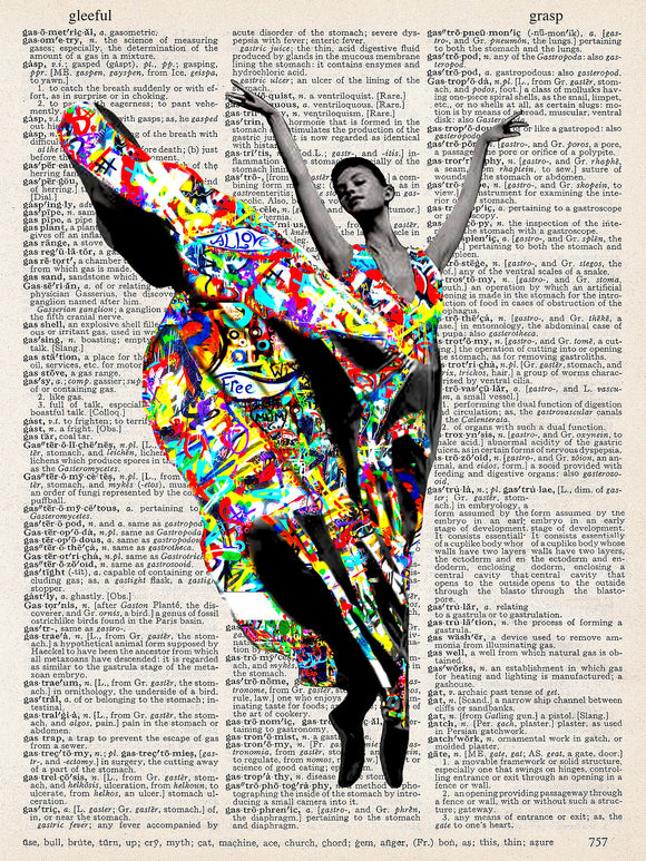 Artnwordz Graffiti Dancer Dictionary Page Wall Art Print