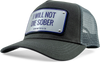 John Hatter & Co Wolf of Wall Street I Will Not Die Sober Grey Adjustable Baseball Cap Hat