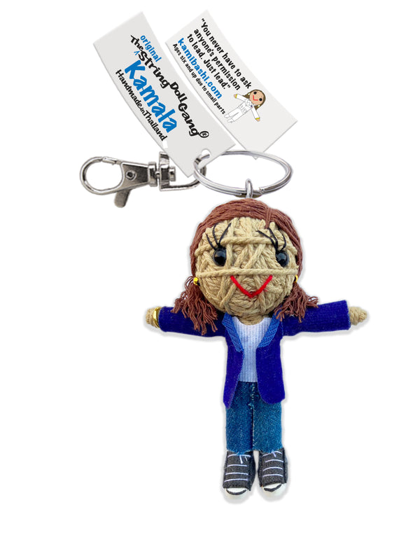 Kamibashi Kamala Harris Original String Doll Gang Handmade Keychain Toy & Clip