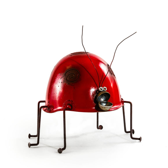 Sugarpost Ladybug Helmet Welded Metal Art - 12