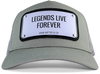 John Hatter & Co Legends Live Forever Grey Adjustable Trucker Cap Hat