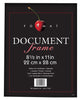 Frame  8.5" x 11" Low Profile Black Frame With Polished Edged Glass