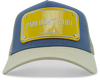 John Hatter & Co Road House "Pain Dont Hurt" Tan and Blue Adjustable Baseball Cap Hat
