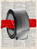 Artnwordz Red Tape Dictionary Page Wall Art Print