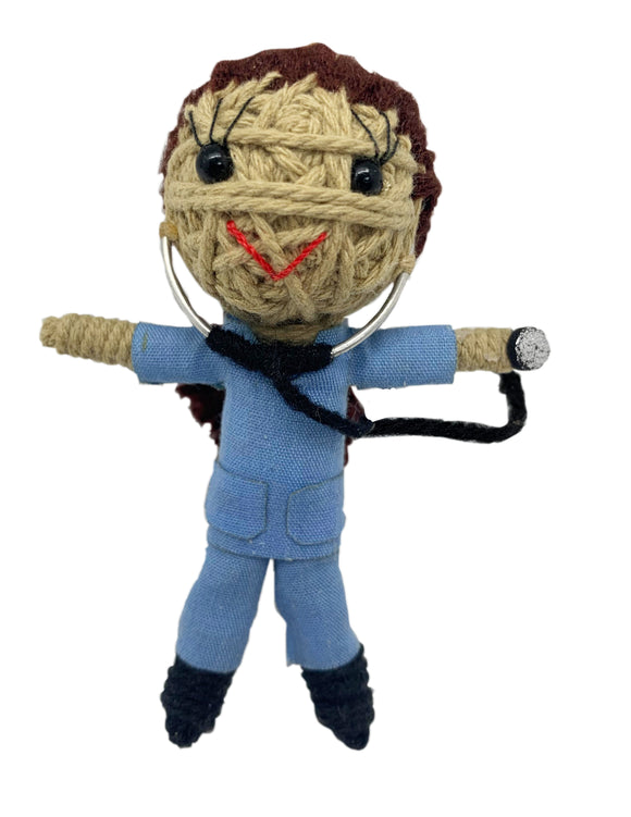 Kamibashi Scrubs The Doctor Girl Original String Doll Gang Handmade Keychain Toy & Clip