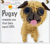 Kamibashi Pugsy Pug Puppie Dog The Original String Doll Gang Keychain Clip