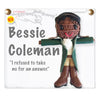Kamibashi Bessie Coleman Aviator Pilot Original String Doll Gang Keychain Toy and Clip
