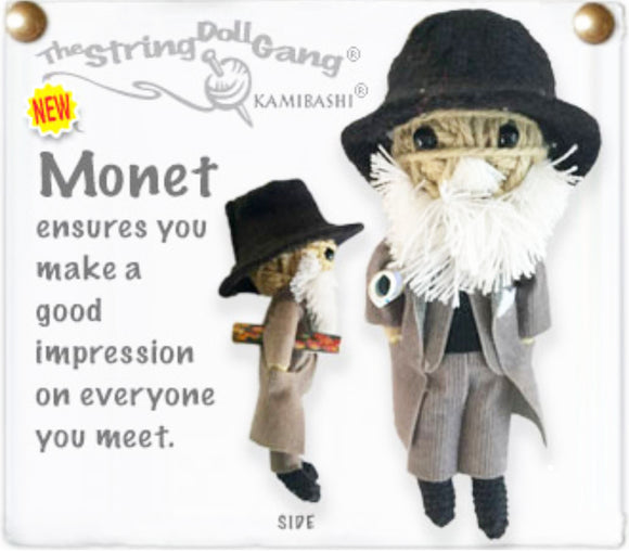 Kamibashi Monet Artist Painting The Original String Doll Gang Keychain Clip Toy