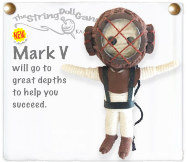 Kamibashi Mark V Scuba Diver The Original String Doll Gang Keychain Clip Toy