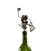 Sugarpost Gnome Be Gone Mini Chugger With Grapes Wine Stopper Welded Scrap Metal Art Sculpture Item #1042