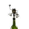 Sugarpost Gnome Be Gone Mini Chugger With Grapes Wine Stopper Welded Scrap Metal Art Sculpture Item #1042