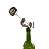 Sugarpost Gnome Be Gone Mini Bottle Wrangler Wine Stopper Welded Scrap Metal Art Sculpture Item #1044