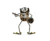 Sugarpost Gnome Be Gone Mini Small Cowboy With Guitar Welded Scrap Metal Art Sculpture Item #1084