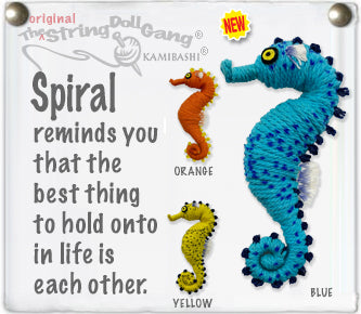 Kamibashi Spiral The Seahorse Original String Doll Gang Handmade Keychain Toy & Clip