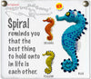 Kamibashi Spiral The Seahorse Original String Doll Gang Handmade Keychain Toy & Clip