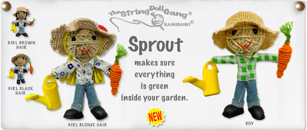 Kamibashi Sprout The Gardener Boy Original String Doll Gang Handmade Keychain Toy & Clip