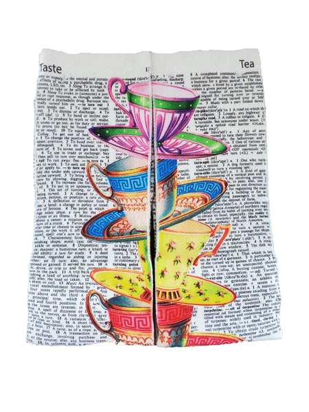 Artnwordz Stacked Teacups Unisex Dictionary Art Socks