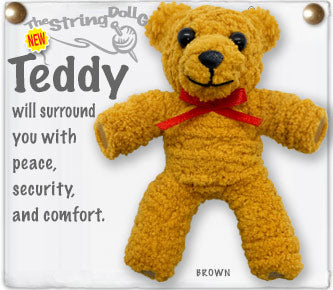 Kamibashi Teddy The Brown Bear Original String Doll Gang Handmade Keychain Toy & Clip