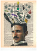 Artnwordz Scientist (Tesla) Dictionary Art