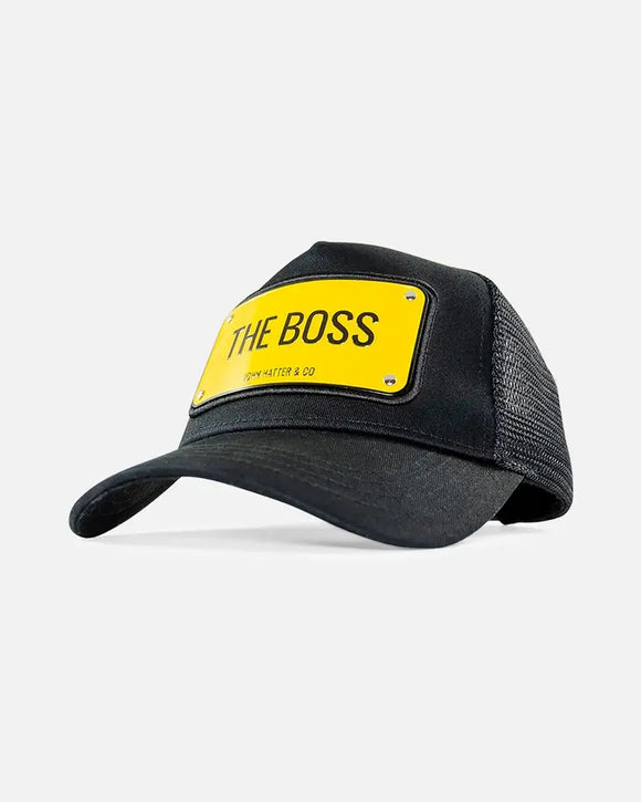 John Hatter & Co The Boss Black Adjustable Trucker Cap Hat