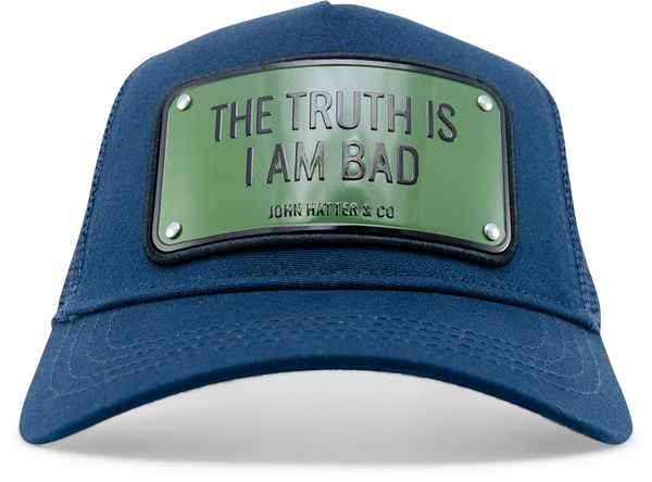 John Hatter & Co Scarface "The Truth is I Am Bad" Blue Adjustable Baseball Cap Hat