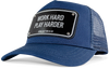 John Hatter & Co Work Hard Play Harder Navy Adjustable Trucker Cap Hat